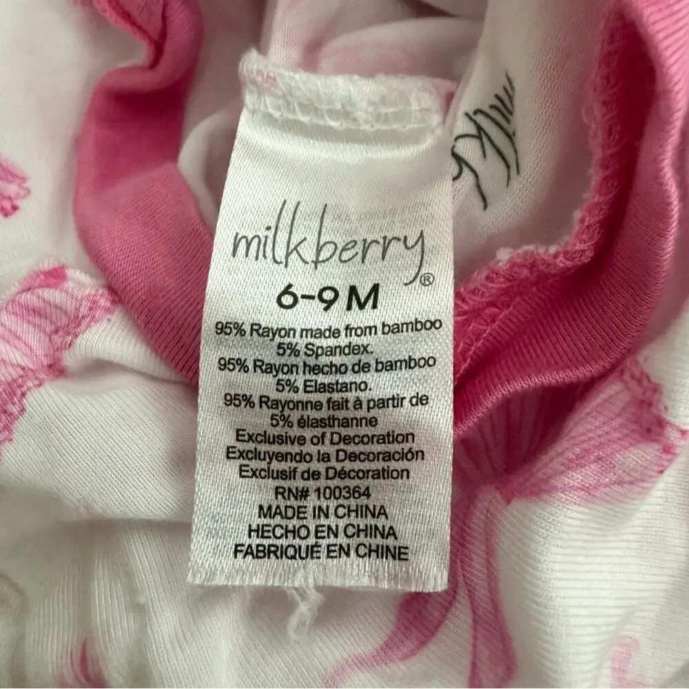 Mulberry Ruffle Zip Footie PJ Pajama Onesie Ballet Tutu white pink